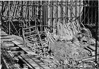 Eingestürzte Leubasbrücke April 1974