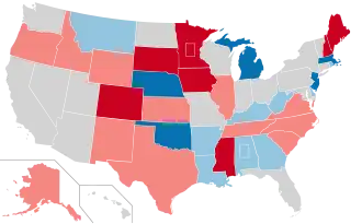 Karte der Wahlergebnisse nach Bundesstaat