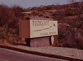 Einfahrt zum Tuzigoot National Monument