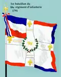 1. Bataillon 1791 bis 1793 mit den königlichen Lilien