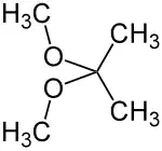 Strukturformel von 2,2-Dimethoxypropan