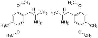Strukturformel von 2,5-Dimethoxy-4-methylamphetamin