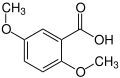 Struktur von 2,5-Dimethoxybenzoesäure