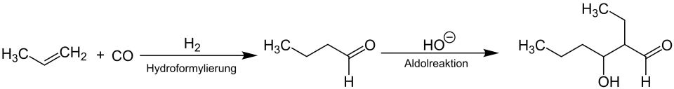 Aldoladdition zum 2-Ethyl-3-hydroxyhexanal