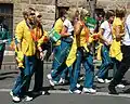 Das australische olympische Softball-Frauenteam bei einer Willkommensparade in Sydney im Jahr 2008