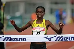 Bronzemedaillengewinnerin Hilda Kibet (hier im Jahr 2009 als Siegerin des Amsterdam-Marathons)