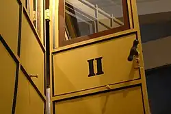 Kennzeichnung per römischer Ziffer am LEG Wagen Nr. 8, dem ältesten erhaltenen Eisenbahnfahrzeug Deutschlands