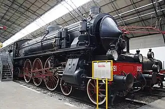 Lokomotive 691.022 ausgestellt im Museo della Scienza e della Tecnologia in Mailand