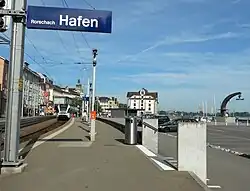 Perron der Bahnstation Rorschach Hafen