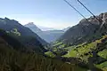 Blick auf das Riemenstaldertal von der Luftseilbahn Chäppeliberg–Gitschen