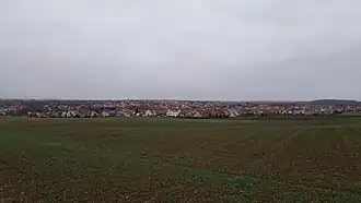 Die relativ ebene Hochfläche bei Kürnach