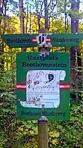 Wegweiser am Rastplatz Beethovenstein