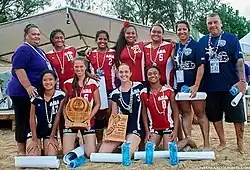 Die Siegermannschaft der Juniorinnen-Ozeanienmeisterschaften 2017