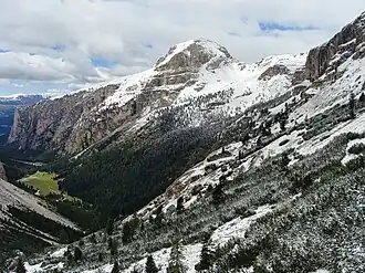 Col dala Pieres – Blick vom oberen Ende des Langentals