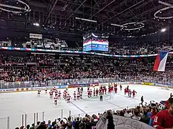 Spiel der Tschechen gegen Russland (4:3) bei der Eishockey-Weltmeisterschaft der Herren 2018
