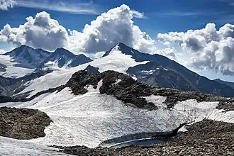 Der Schnalskamm mit Similaun, Marzellspitzen und Hinterer Schwärze