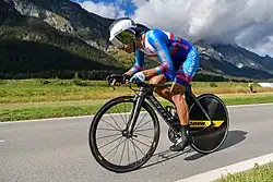Batsaichany Tegschbayar im Zeitfahren der Straßen-WM 2018 in Innsbruck