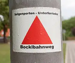 Radwegmarkierung Bocklbahnweg