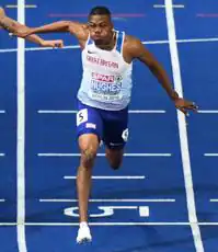 Zharnel Hughes Rang sieben in 20,85 s