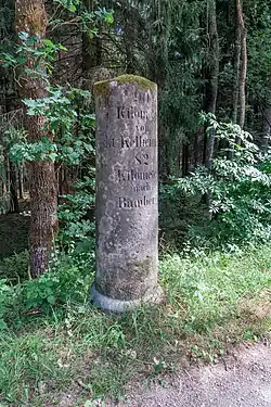 Treidelstein bei Pfeifferhütte am Ludwig-Donau-Main-Kanal (Bayern)