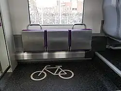 Markierung zum Abstellen von Fahrrädern