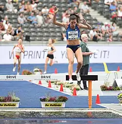 Viktória Wagner-Gyürkés (hier als Hindernisläuferin) – Rang neun
