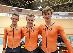 Teamsprint-Mannschaft aus den Niederlanden (Daan Kool, Gino Knies, Tijmen van Loon)