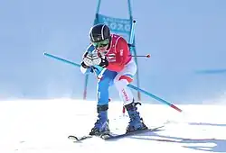 Auguste Aulnette beim Parallel-Mixed-Team-Wettbewerb