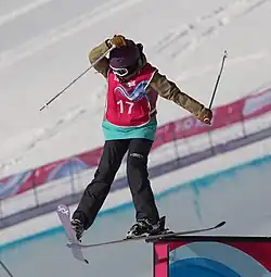 Antonia Langer beim Slopestyle-Wettbewerb