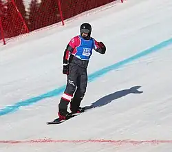 Felix Powondra beim Team-Ski-Sknowboard-Cross-Wettbewerb