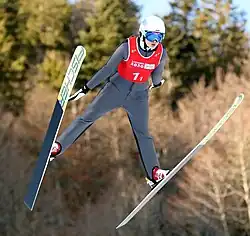 Alexandra Andrejewna Tichonowitsch beim Nordic-Mixed-Team-Wettbewerb