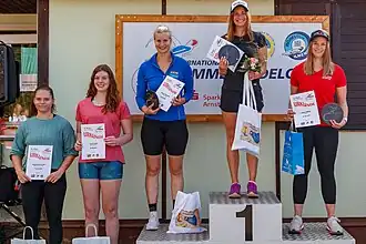 Siegerehrung: Schneider, Skel, Eitberger, Taubitz, Maag (v.l.n.r.)