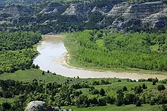 Little Missouri im Theodore-Roosevelt-Nationalpark
