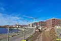 Baufortschritt am Hafen im Januar 2023