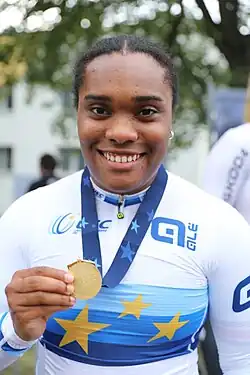 Rhianna Parris-Smith als U23-Europameisterin im Teamsprint (2024)