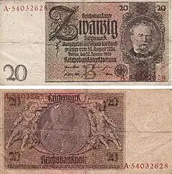 20 RM, 1929, Reichsbank­direktorium
