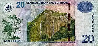 Der Voltzberg auf der 20 SRD Banknote