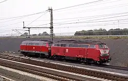 Lokomotiven 226 146 und 226 154 auf der Schnellfahrstrecke Köln-Rhein/Main in Limburg Süd