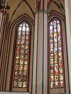 Mittelfenster Leben Christi, rechts Antichrist