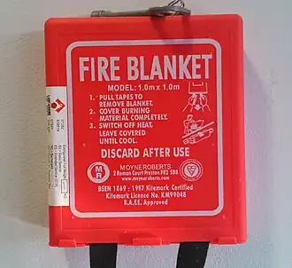 Löschdecke in Großbritannien