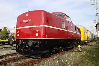 280 005 im Freigelände des DB-Museums Nürnberg (2016)