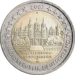 Mecklenburg-Vorpommern (Schweriner Schloss), 2. Münze der Bundesländerserie