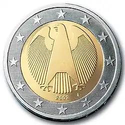 2-Euro-Münze nationale Seite Deutschland