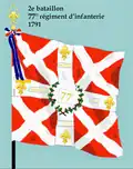 Ordonnanzfahne 2. Bataillon 77e RI 1791 bis 1793