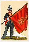 Fahne (1. Württembergisches) Grenadier-Regiment Nr. 119, I. und II. Bataillon (Rückseite)