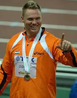 Bronzemedaillengewinner Rutger Smith hatte im Kugelstoßen 2005 WM-Silber und 2006 EM-Bronze gewonnen, und auch hier gab es noch einmal Bronze im Kugelstoßen für ihn – allerdings erhielt er die Medaille erst zehn Jahre später nach der Disqualifikation des gedopten Andrej Michnewitsch
