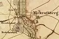 Die Ortslage Wickrathberg auf der Urkatasterkarte von 1846