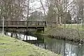 Holzbrücke über die Niers im Beller Park