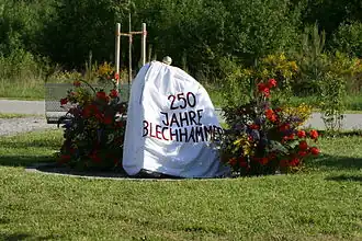 Gedenkstein 250 Jahre Blechhammer (2010)