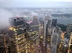 Rechts der Bildmitte, gesehen 2023 vom 1 WTC